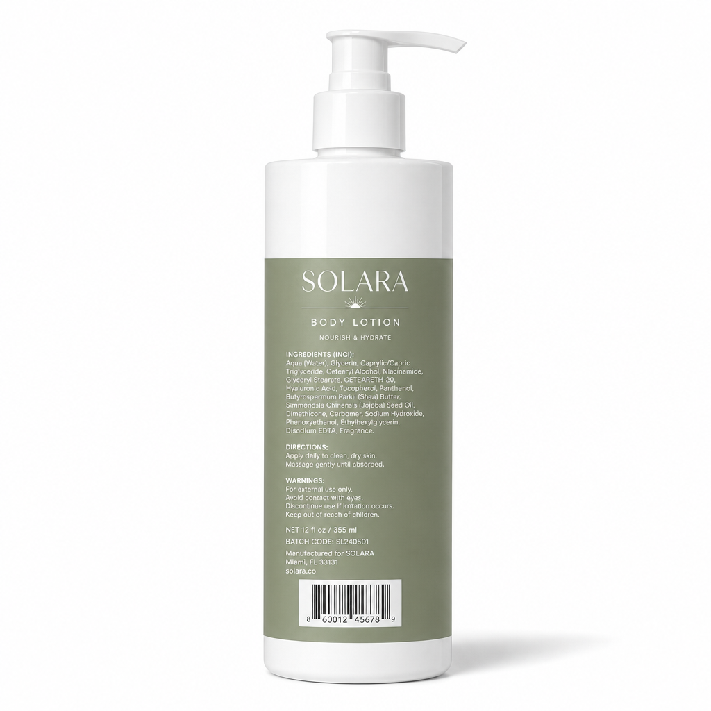 BODY LOTION — Back