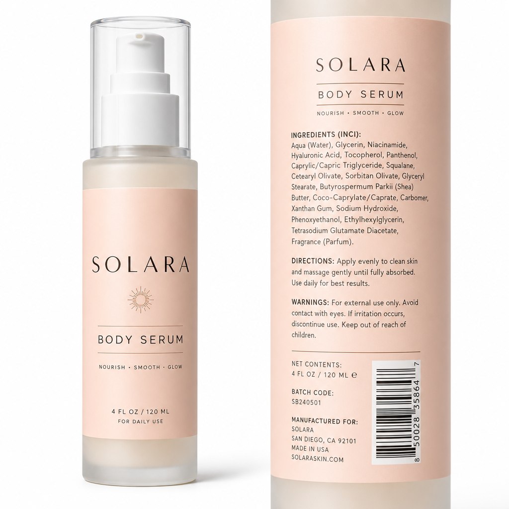BODY SERUM — Label detail