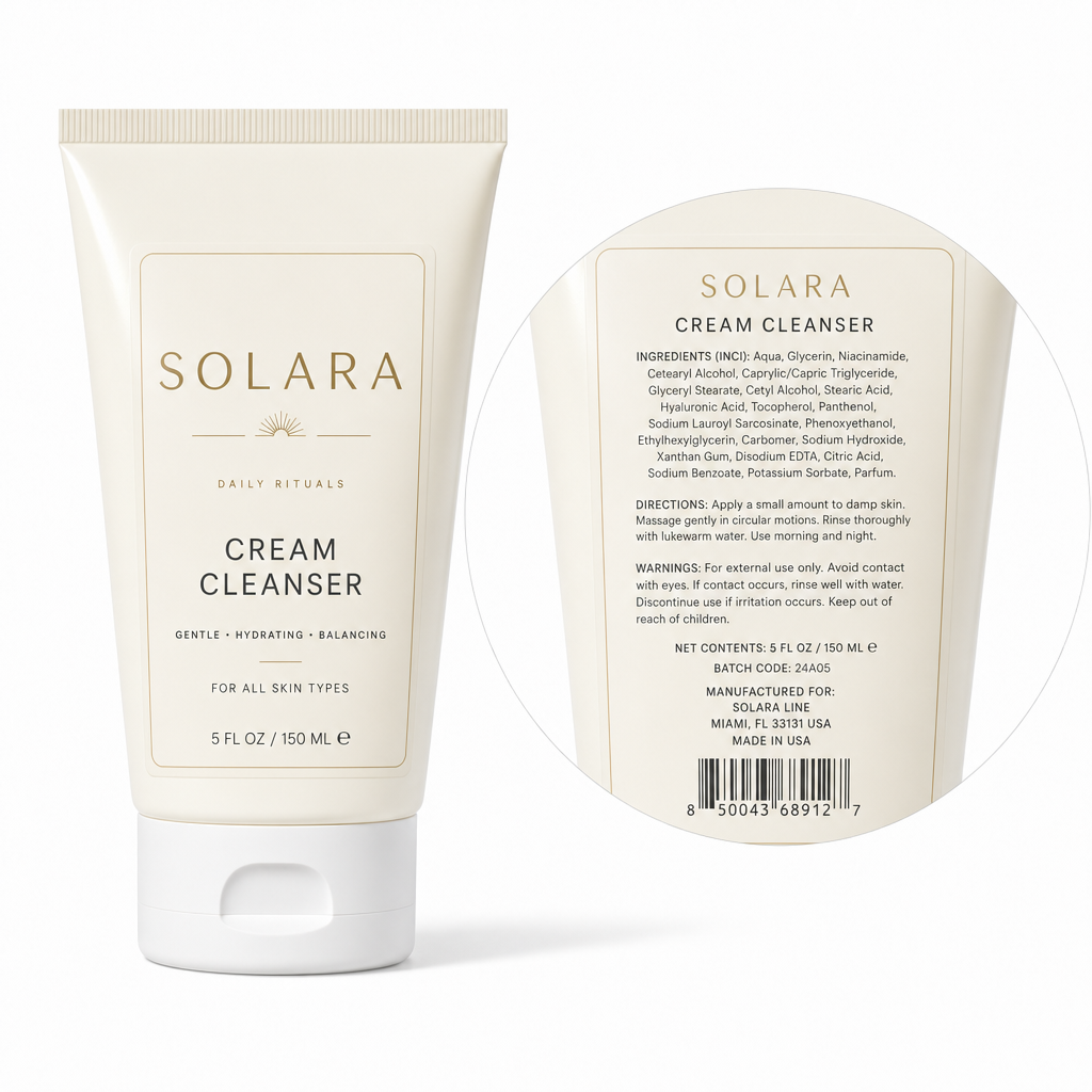 CREAM CLEANSER — Label detail