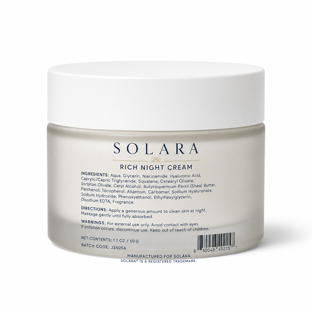 RICH NIGHT CREAM — Back