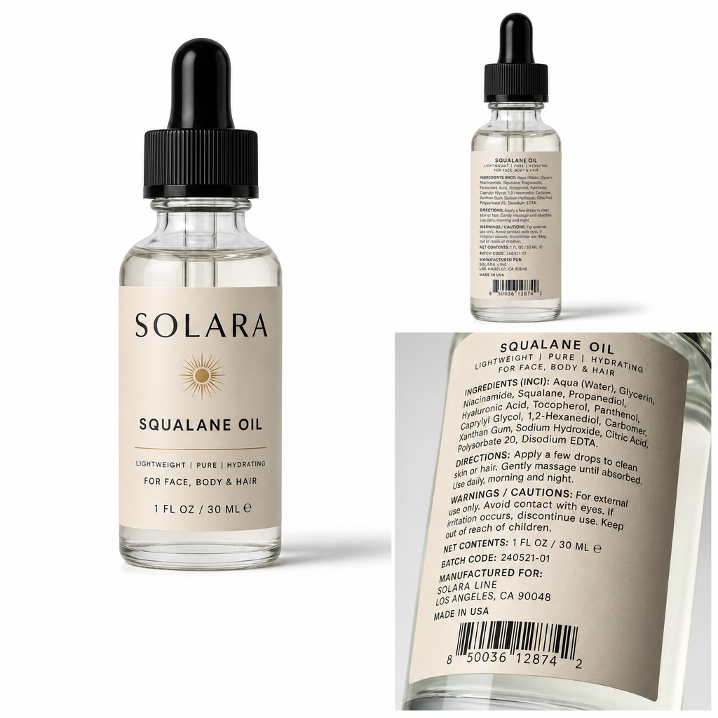 SQUALANE OIL — Label detail